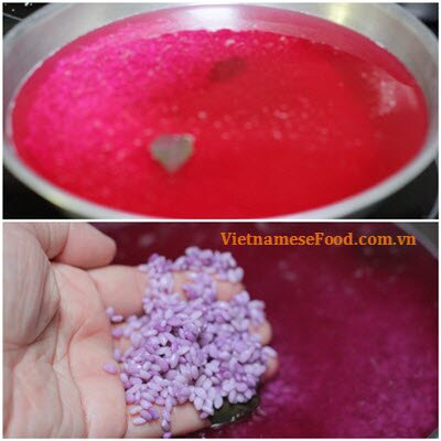 Steamed Sticky Rice with Cẩm Leaves and Jack Fruit Recipe (Xôi Mít Lá Cẩm)