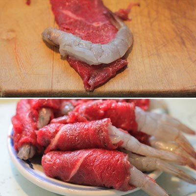 Rolled Grilled Beef with Tiger Shrimps Recipe (Bò Cuộn Tôm Nướng)