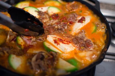 Zucchini Soup with Beef and Tofu (Canh Bí Ngòi Thịt Bò Đậu Hũ)