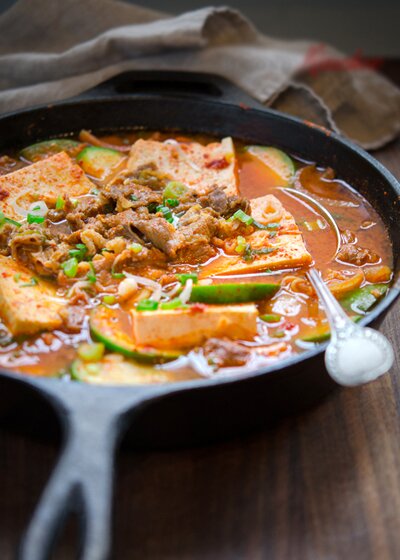 Zucchini Soup with Beef and Tofu (Canh Bí Ngòi Thịt Bò Đậu Hũ)